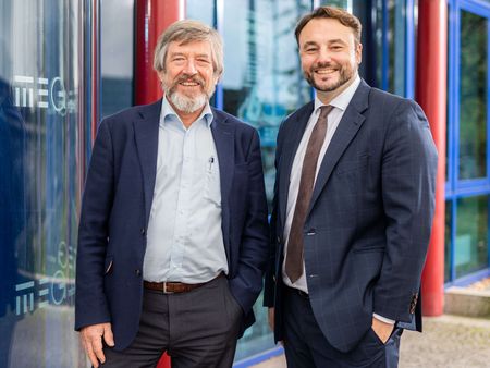 Günther Helmich und Timo Juchem, Geschäftsführung der Mülheimer Entsorgungsgesellschaft mbH