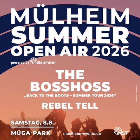 Werbemotiv zum „MÜLHEIM SUMMER OPEN AIR” 2026 in Mülheim an der Ruhr
