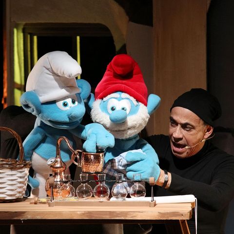Szene aus dem Schlümpfe-Musical
