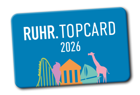 Grafik der RUHR.TOPCARD 2026, leicht nach links gekippt