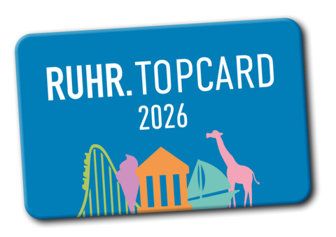 Grafik der RUHR.TOPCARD 2026, leicht nach links gekippt