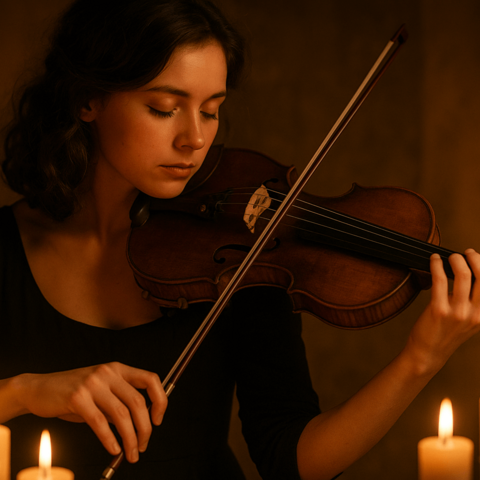 Imagemotiv für die Candlelight-Events im Kammermusiksaal der Stadthalle Mülheim.