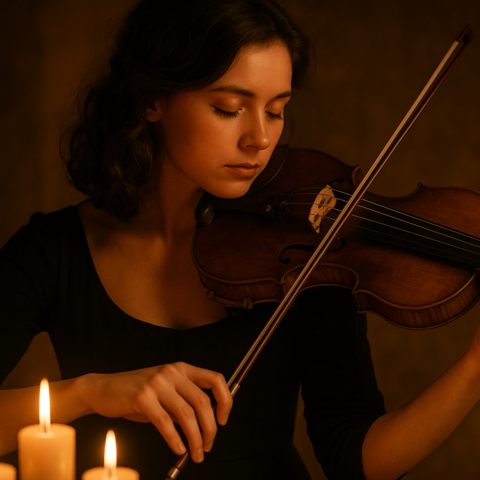 Imagemotiv für die Candlelight-Events im Kammermusiksaal der Stadthalle Mülheim.