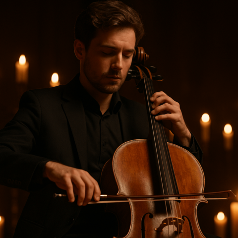Imagemotiv für die Candlelight-Events im Kammermusiksaal der Stadthalle Mülheim.