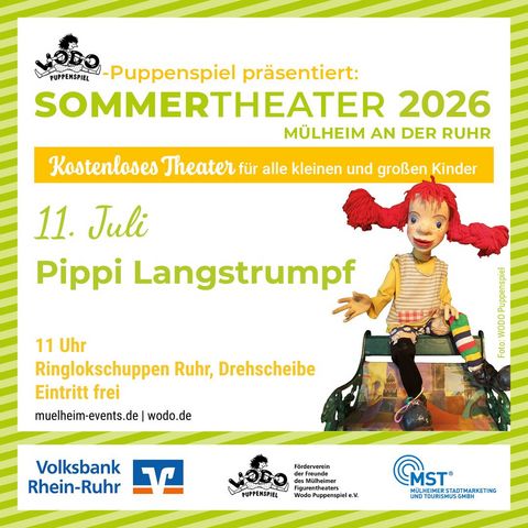 Zu sehen ist Pippi Langstrumpf als Marionette.